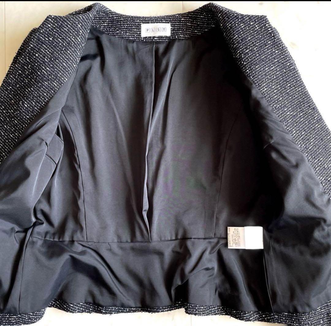 極美品♪プラステ PLST 滝沢眞規子着 カラーレス ツイード セットアップ M