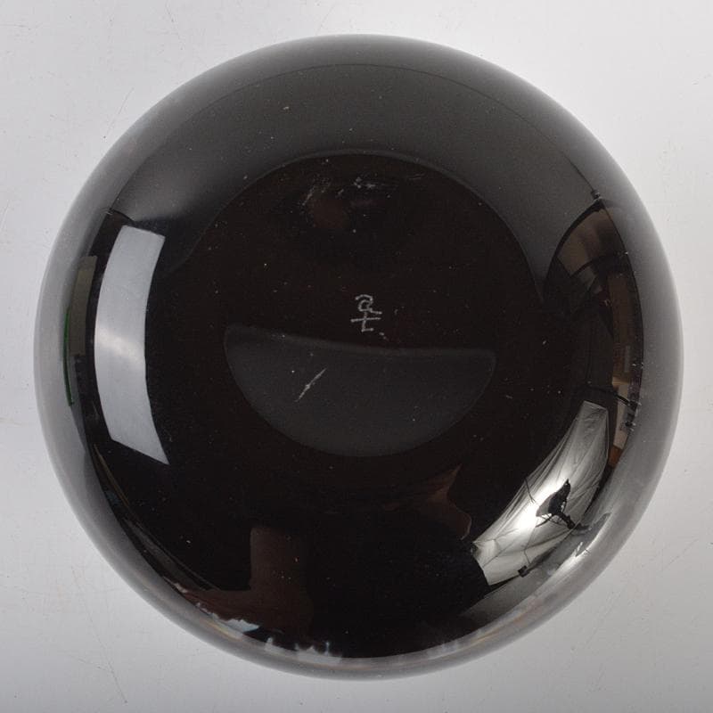 工芸ガラス　ガラス作家　戸田晶子作　吹きガラス　エナメル絵付　置物　VR6826