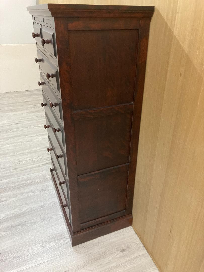 神居民芸 整理箪笥 樺材 無垢材 民芸家具 ７段引き出し 収納チェスト　北海道