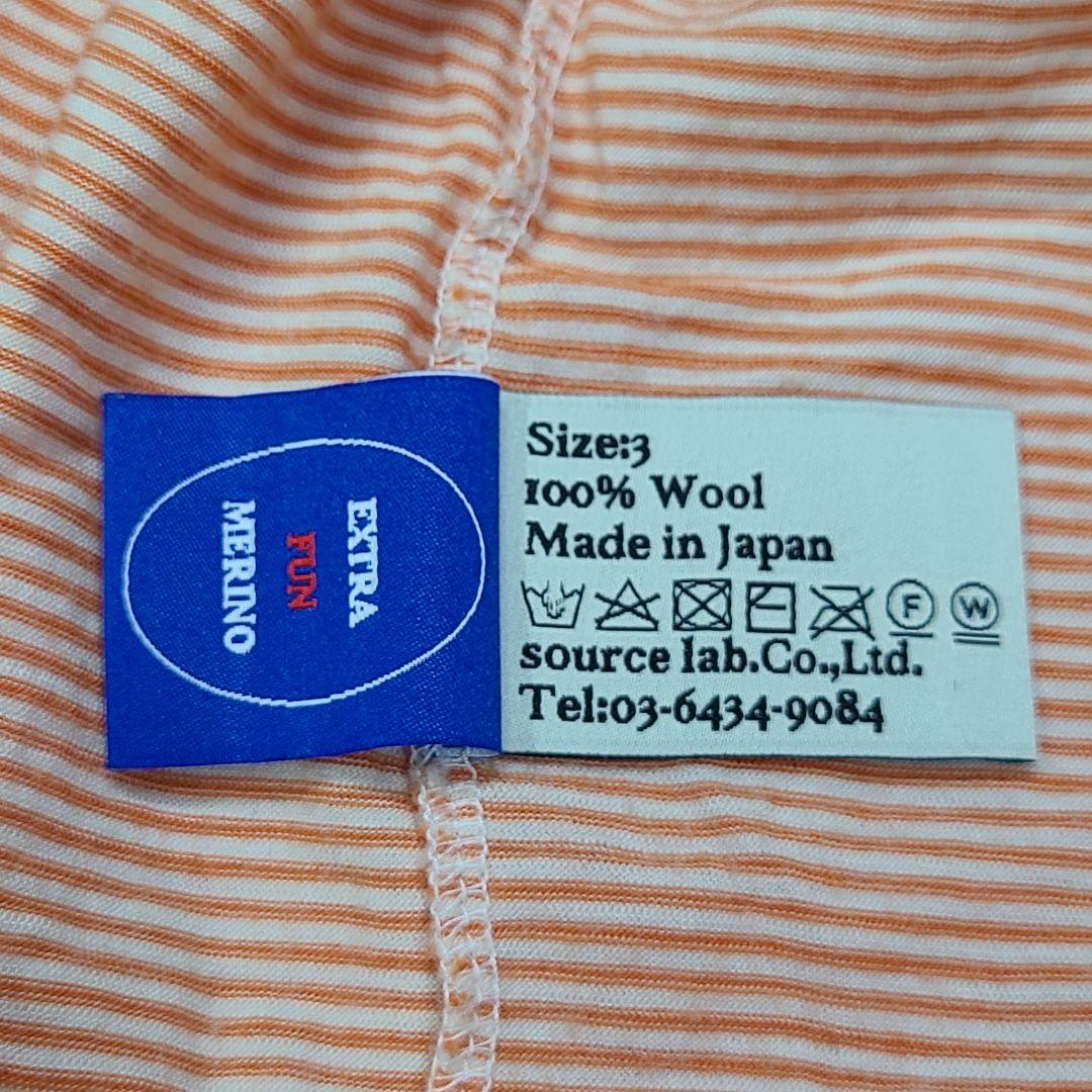 onc merino オレンジ サイズ3 ロングスリーブTシャツ
