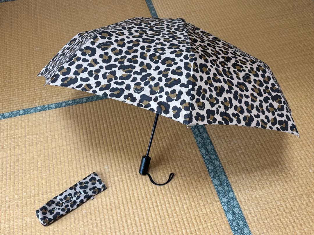 マッキントッシュフィロソフィー/折り畳み傘/レオパード/晴雨兼用/ヒョウ柄/美品