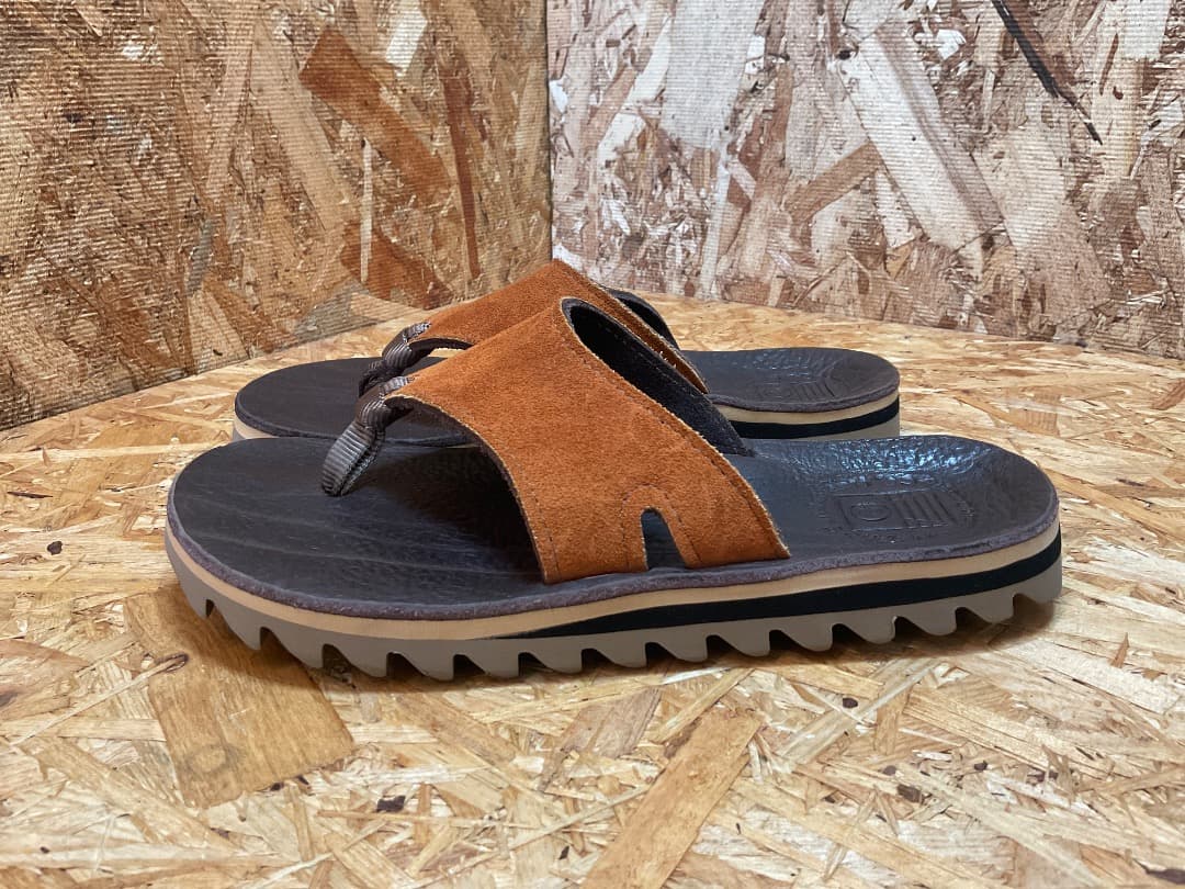 美品 The Sandalman ビーチワイド スエード/レザー サンダル 8