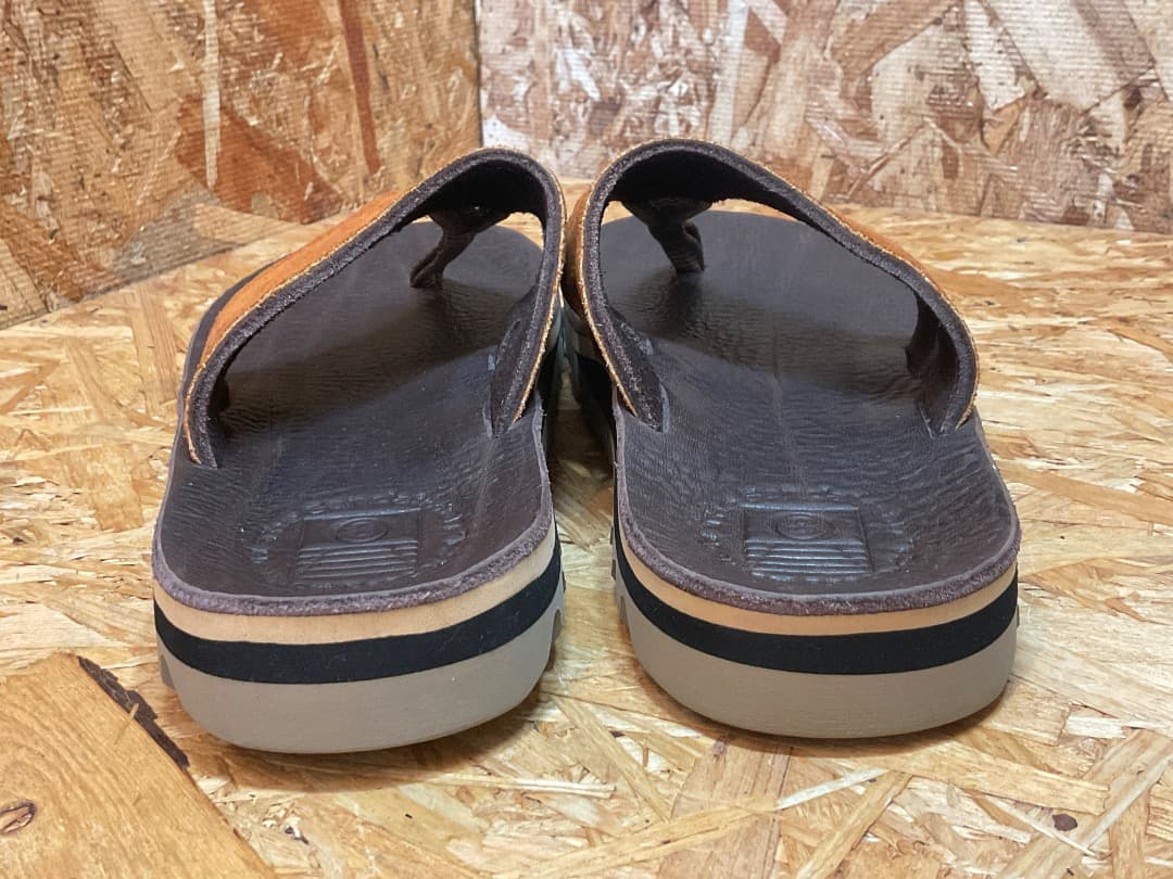 美品 The Sandalman ビーチワイド スエード/レザー サンダル 8