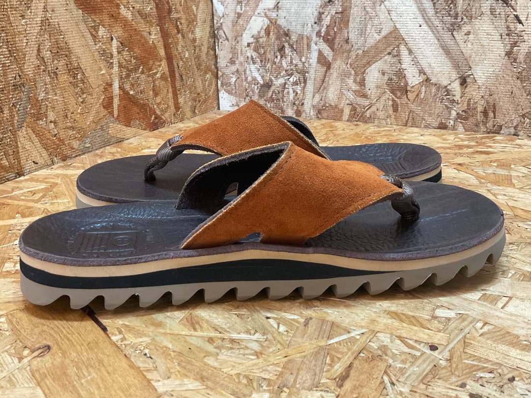 美品 The Sandalman ビーチワイド スエード/レザー サンダル 8