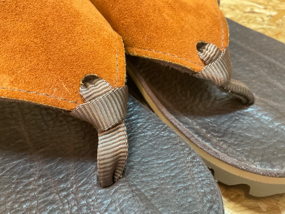 美品 The Sandalman ビーチワイド スエード/レザー サンダル 8