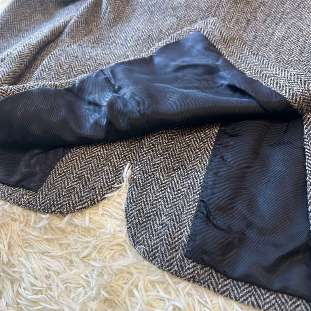 美品　ハリスツイードATELIER MADEテーラードジャケット ヘリンボーン