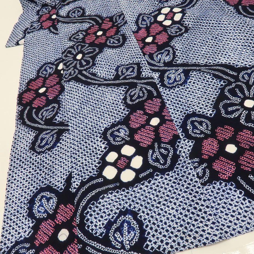 ライラック（プロフィール必読）✺美品 有松鳴海絞り 高級浴衣 A3291