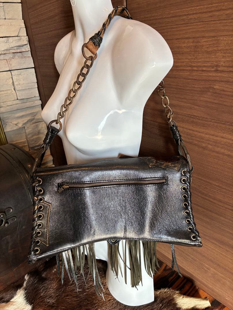 値下げ　美品　希少品　KMRii レザーショルダー バッグ