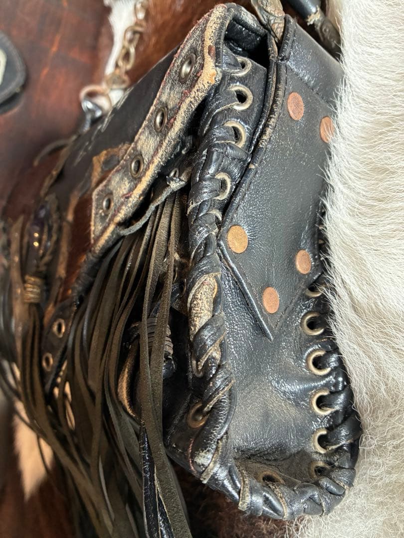 値下げ　美品　希少品　KMRii レザーショルダー バッグ