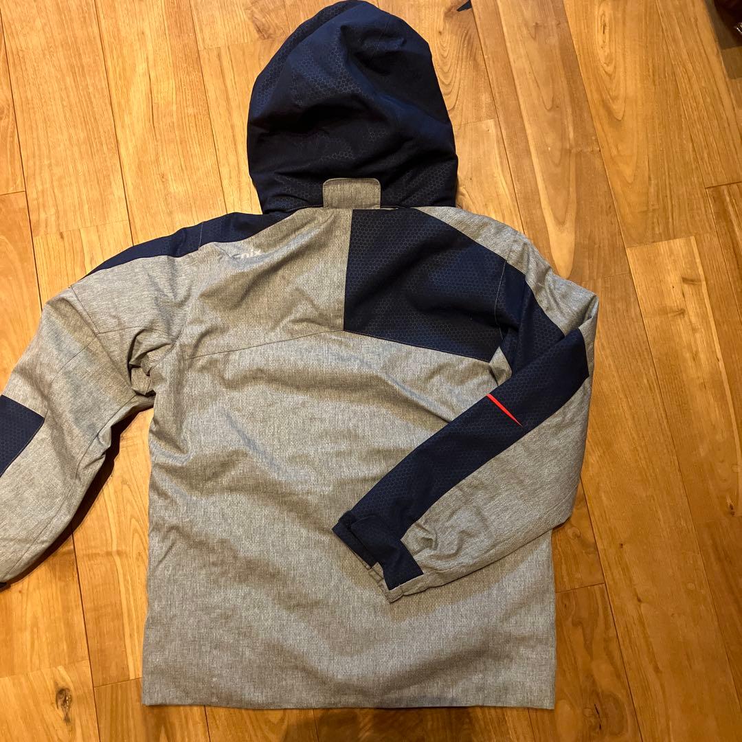 phenix スキーウェア 150cm グレー/ネイビー/レッド　グローブ付き