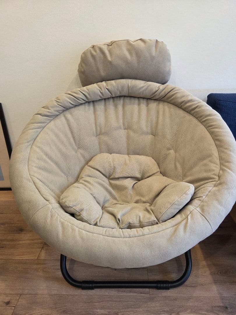 ひなたライフ　2way フォールディングチェア　カーキグレー