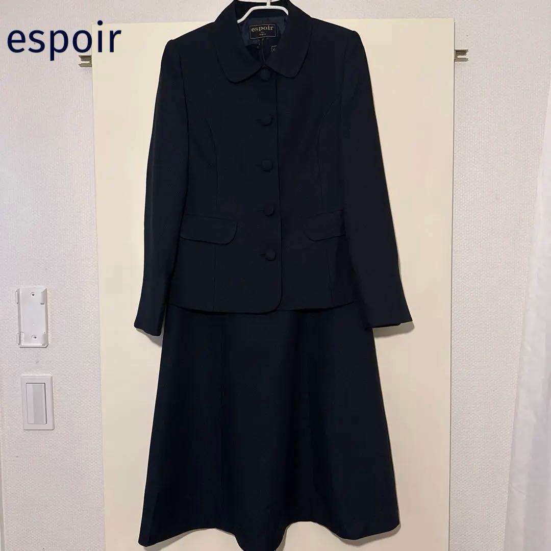 espoir エスポワール スーツ セットアップ ワンピース ネイビー 11AR