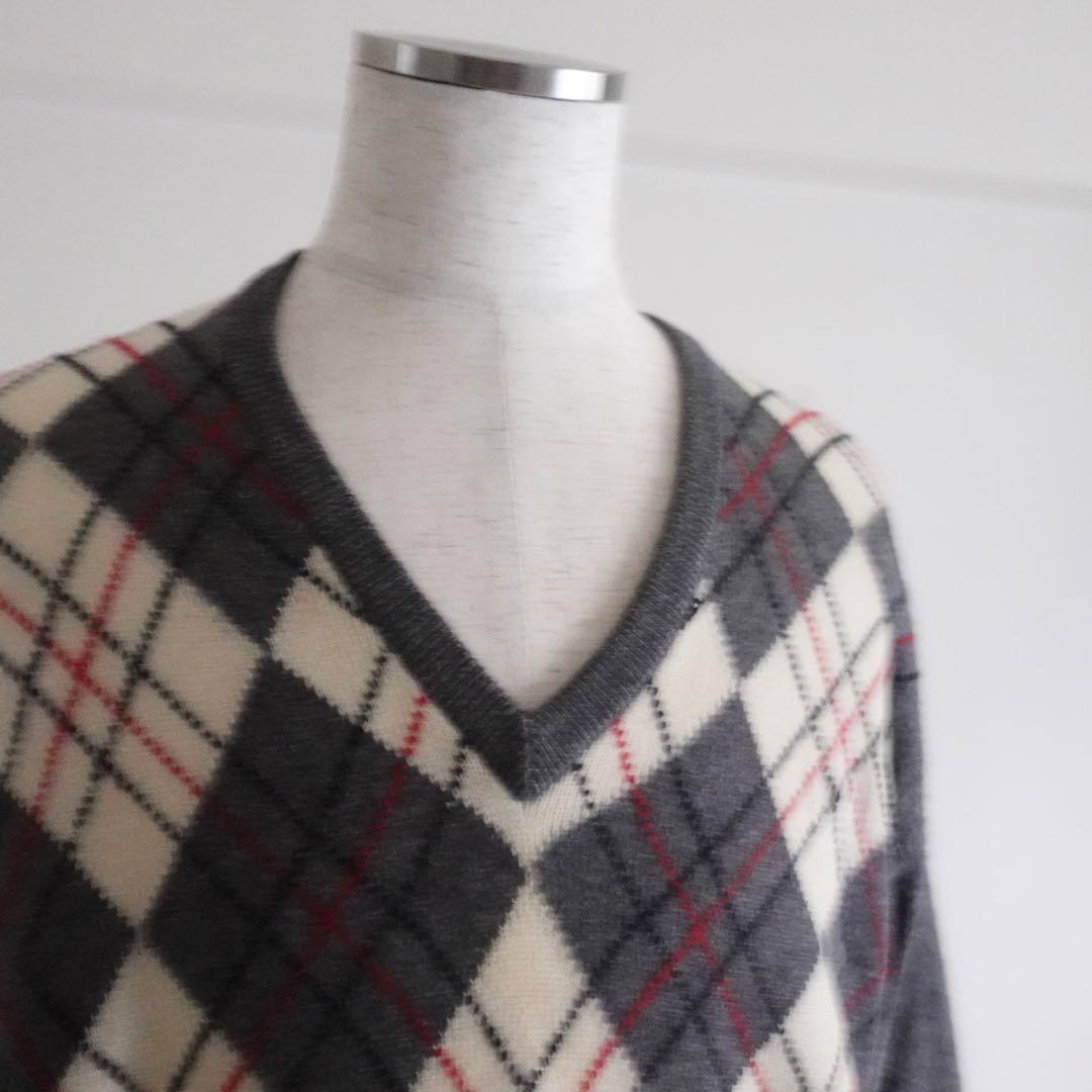 1970s Lyle&Scott ピュアカシミア　アーガイルニット　英国製