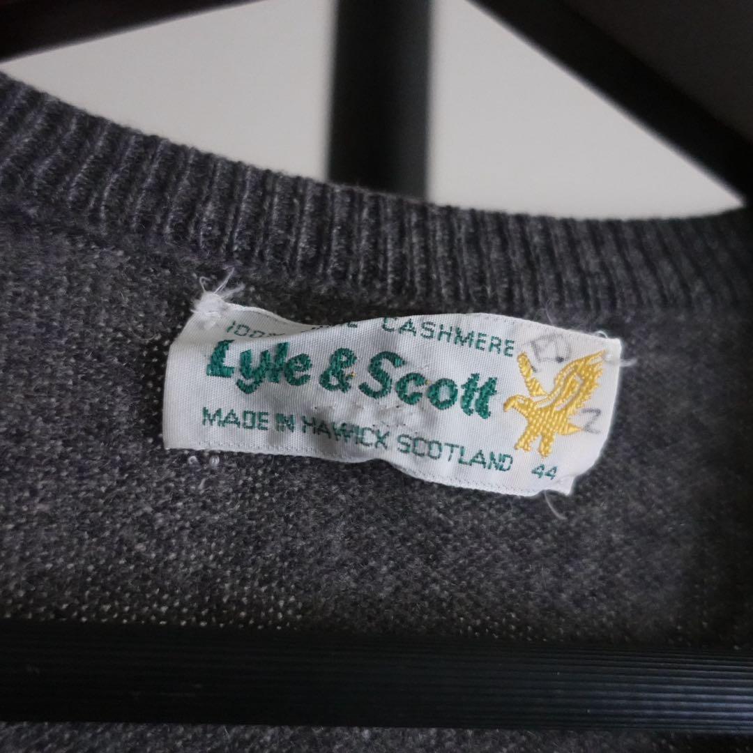 1970s Lyle&Scott ピュアカシミア　アーガイルニット　英国製