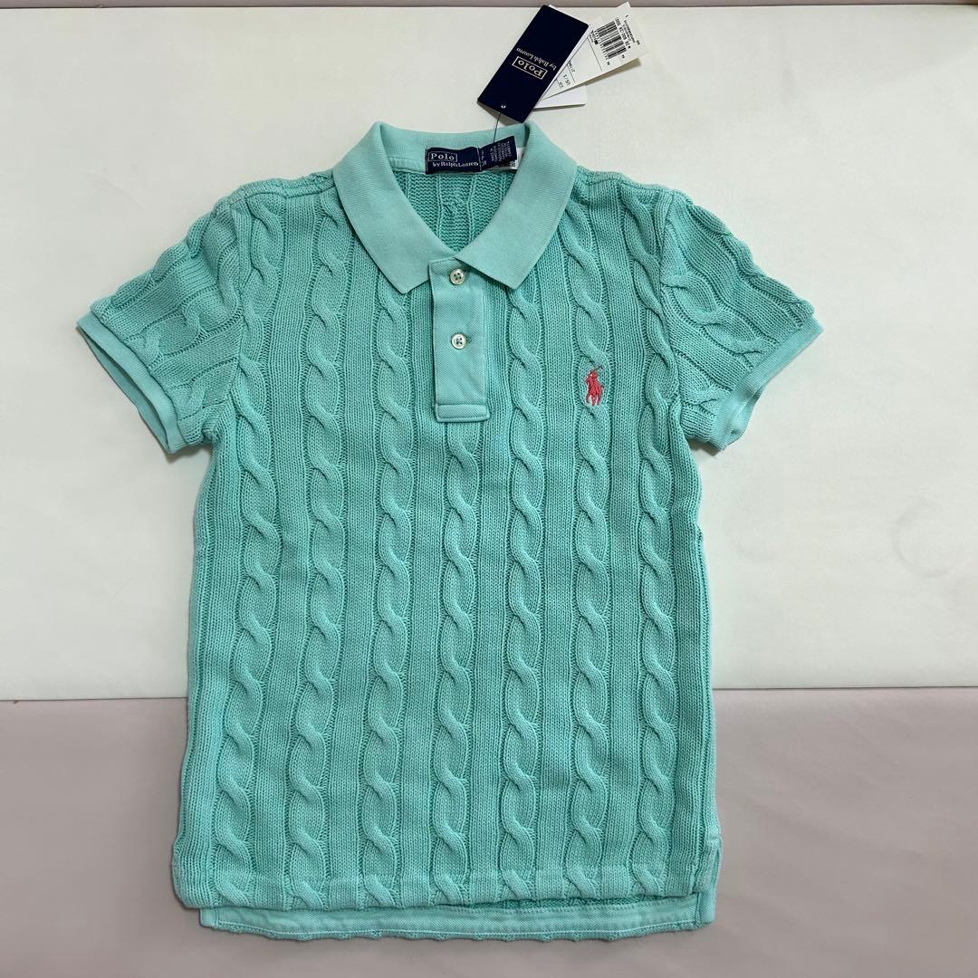 【新品未使用】POLO ラルフローレン ケーブルニット ポロシャツ（Sサイズ）