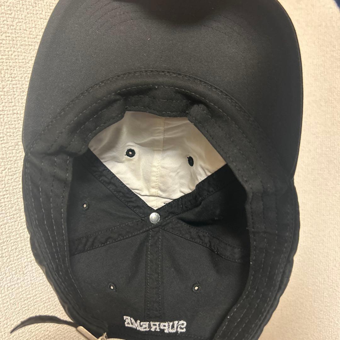 SUPREME ブラック ベースボールキャップ