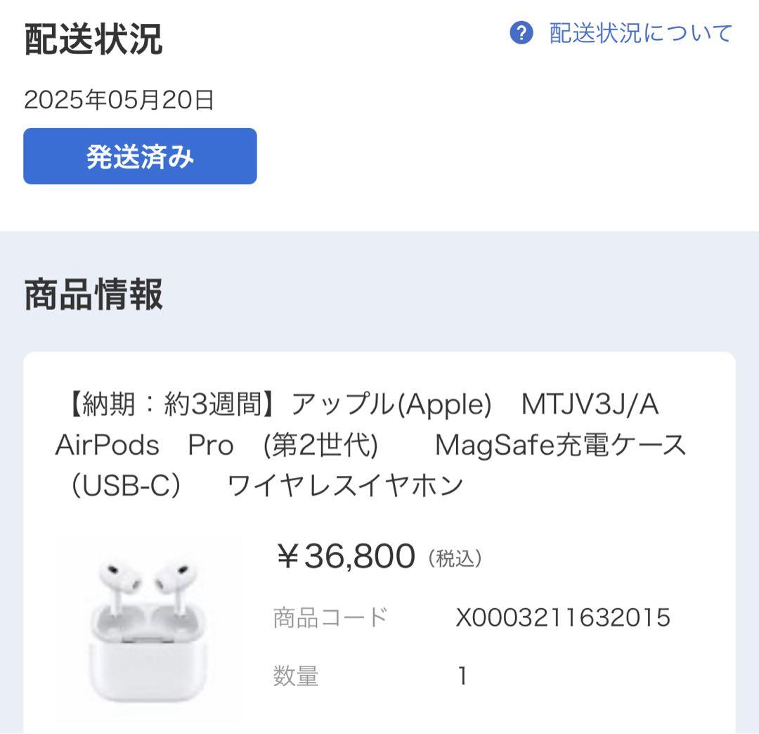 AirPods pro2 ケース付き