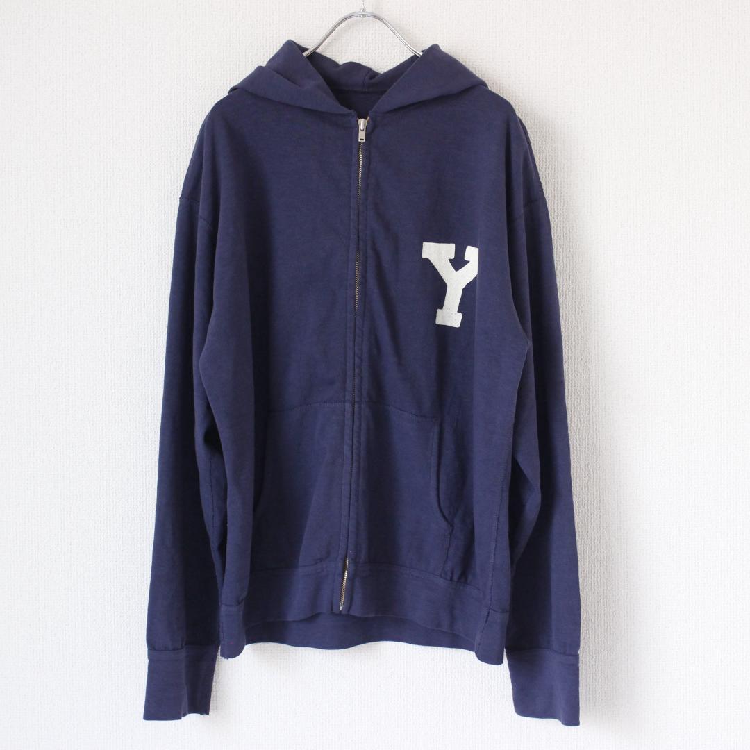 45R でこぼこ天竺の908レガッタフード Mサイズ ネイビー Rボタン