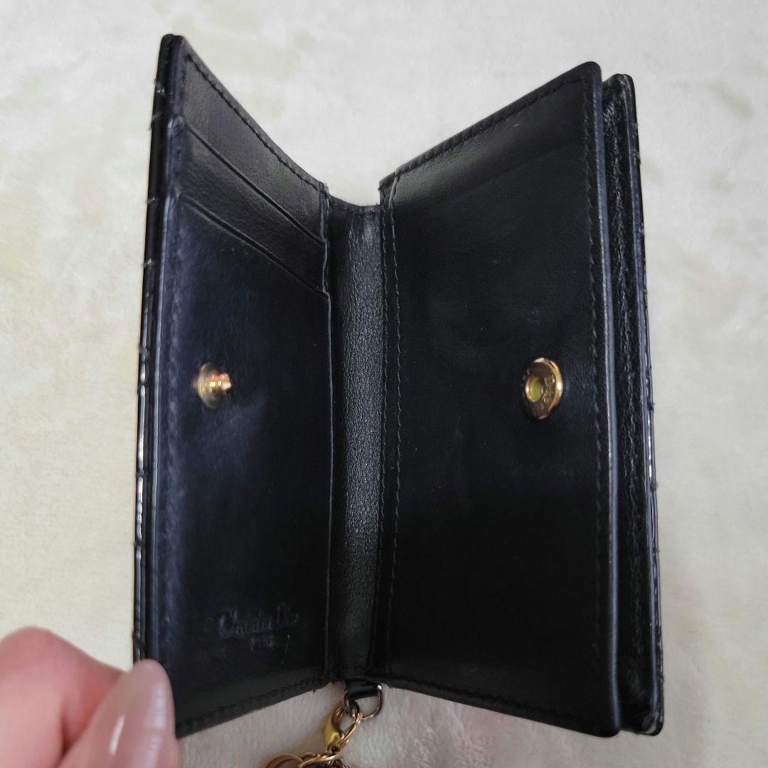 ディオール　名刺入れ　Lady Dior Bloom　カードホルダー　パテント