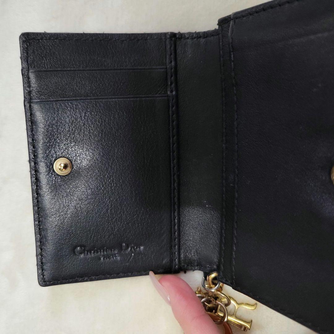 ディオール　名刺入れ　Lady Dior Bloom　カードホルダー　パテント