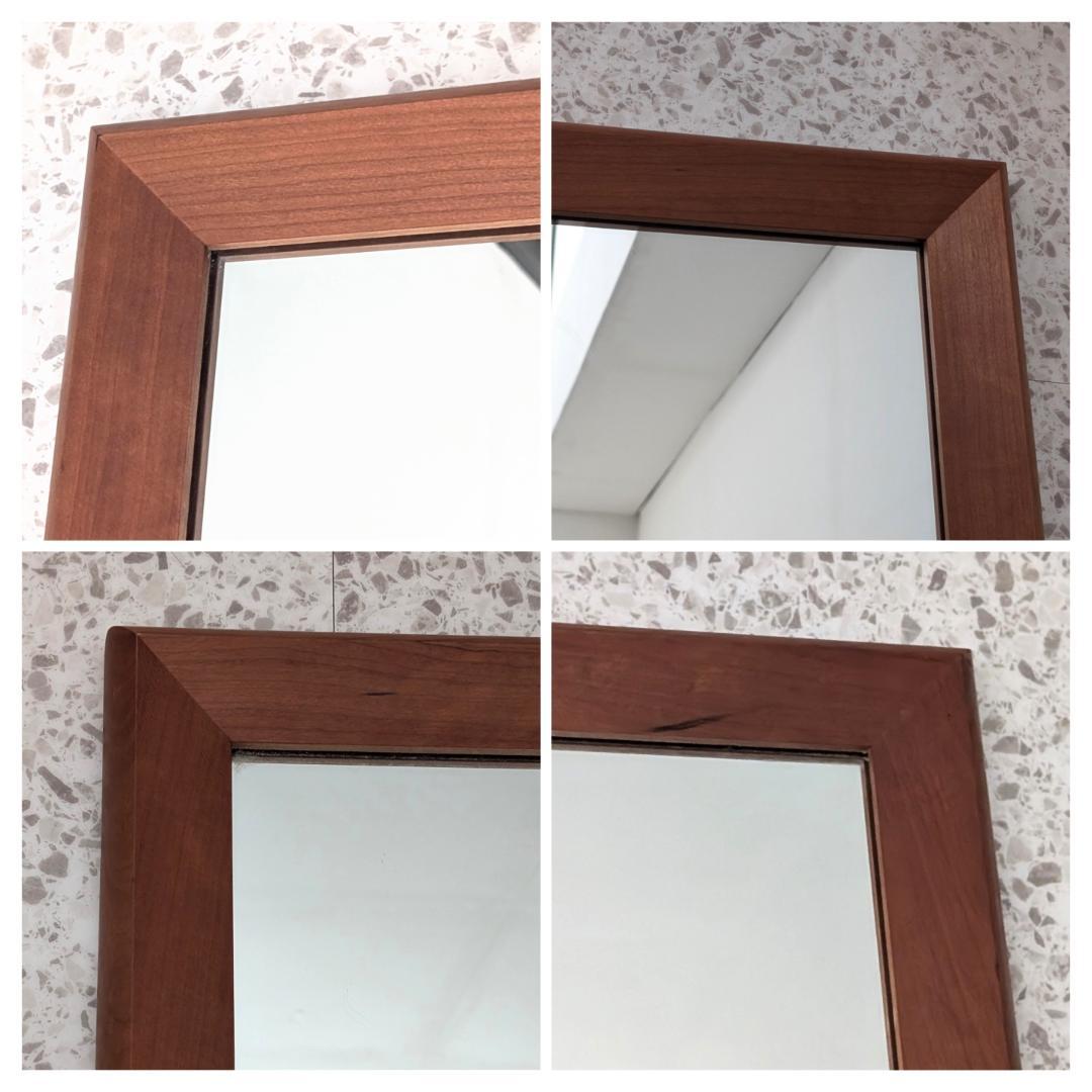 ウッドユウライクカンパニー WYLC 無垢材 チェリー シンプルミラー/大 美品