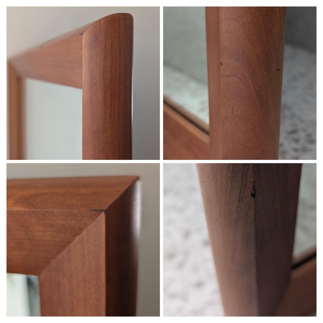 ウッドユウライクカンパニー WYLC 無垢材 チェリー シンプルミラー/大 美品