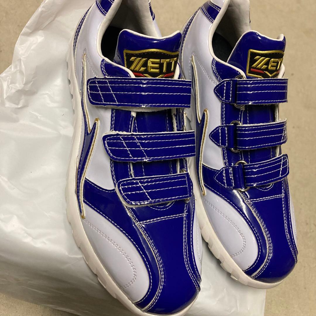 ZETT ゼットプロステイタストレーニングシューズ 白/青