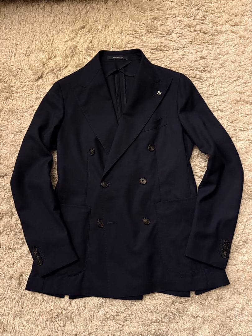 TAGLIATORE /ネイビー /ダブルブレストジャケット 46/7 R