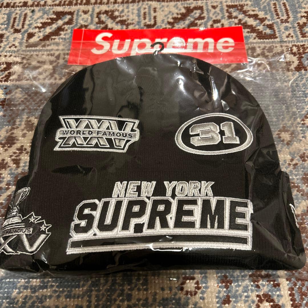 帽子 Supreme x New Era Football Beanie Black