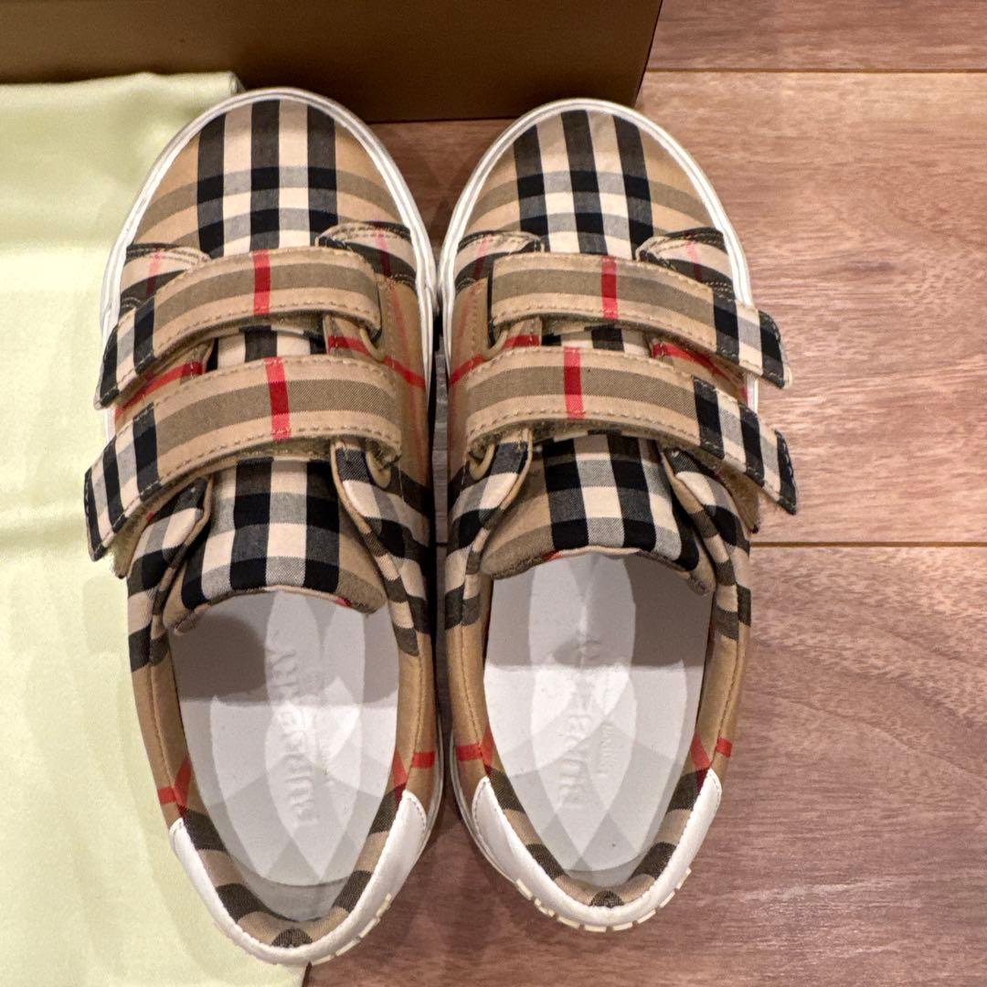 BURBERRY kidsチェック柄スニーカー