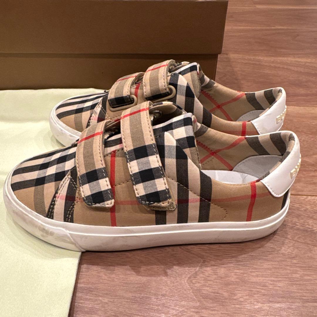 BURBERRY kidsチェック柄スニーカー