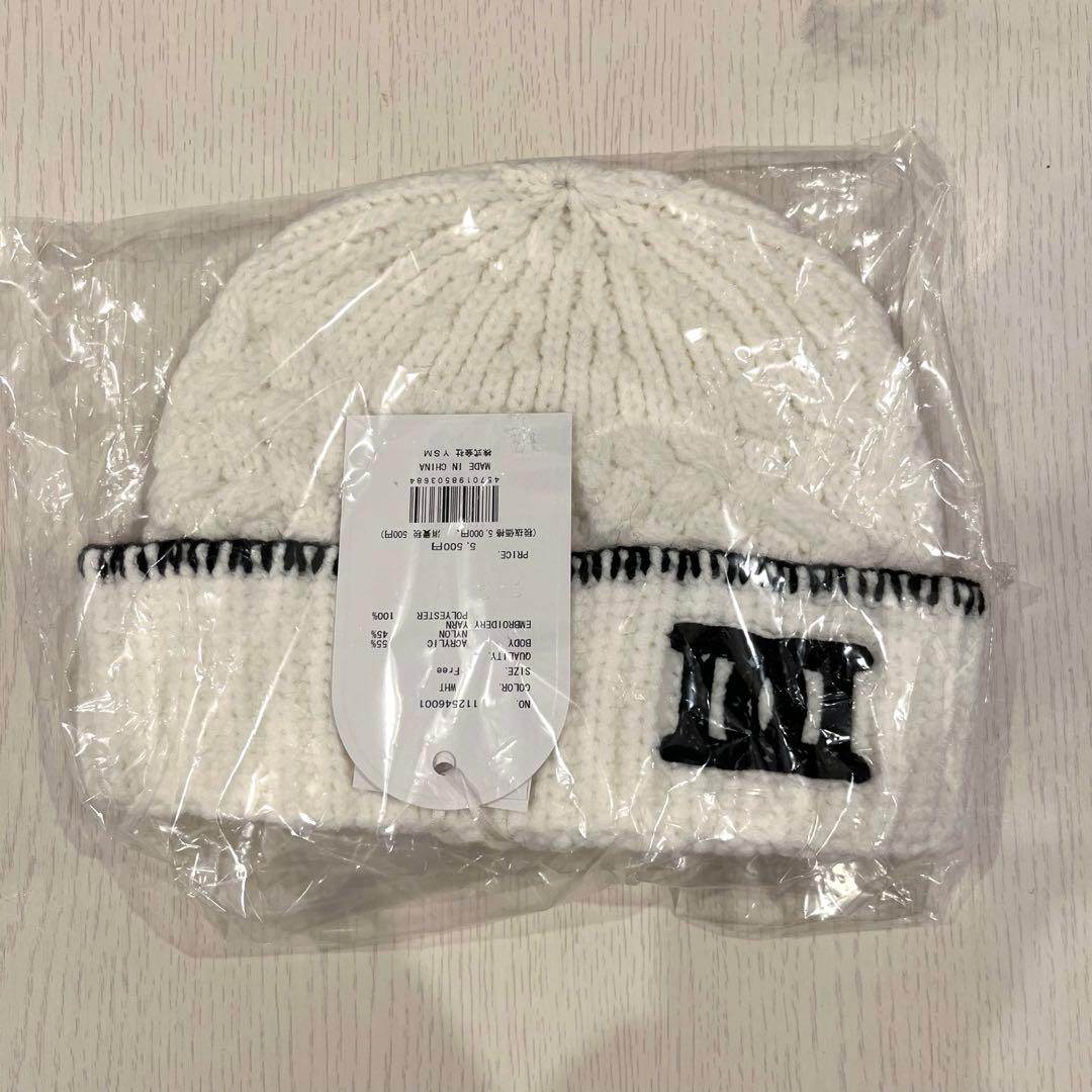 【タグ付新品未使用】darich DDロゴバスケットニットビーニー 白