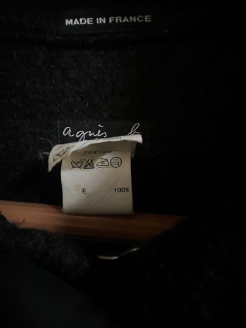 美品　agnes b ダッフルコート・フランス製　MADE IN FRANCE
