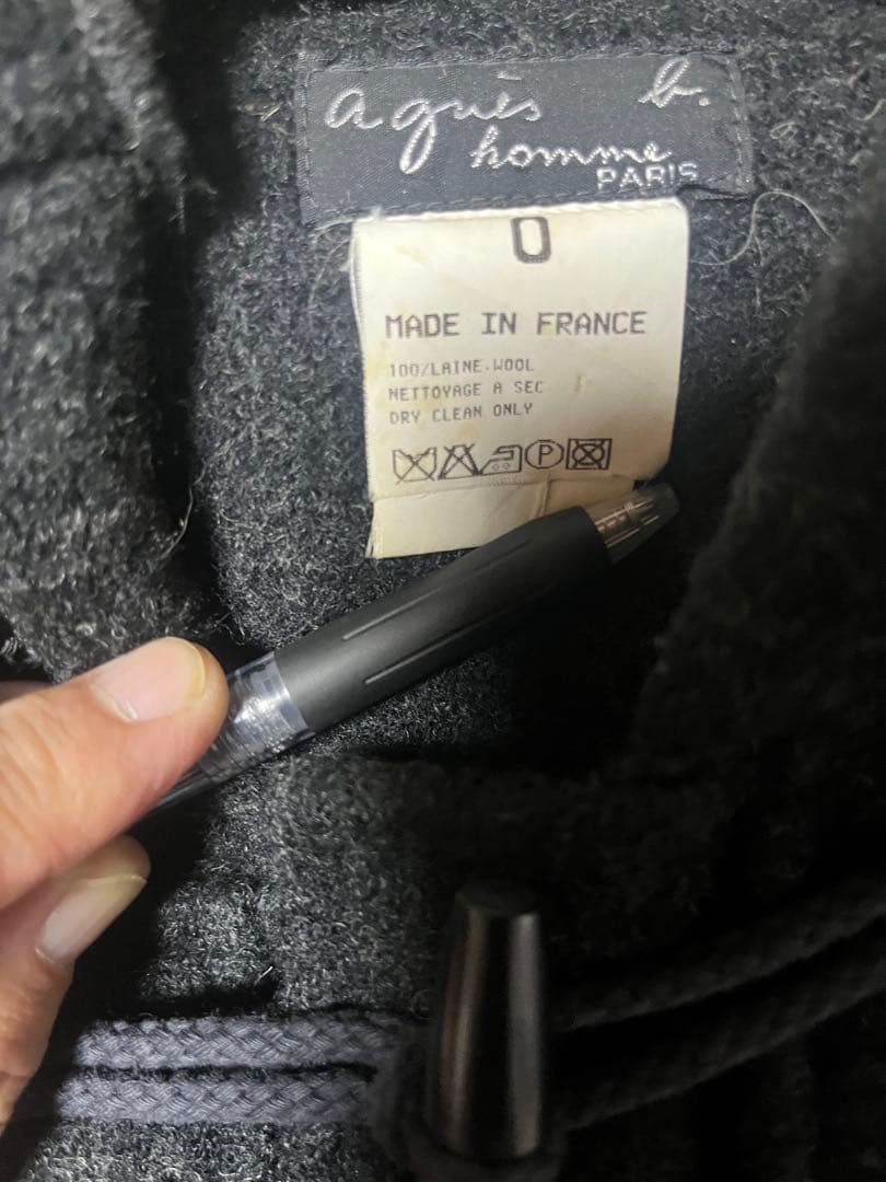 美品　agnes b ダッフルコート・フランス製　MADE IN FRANCE