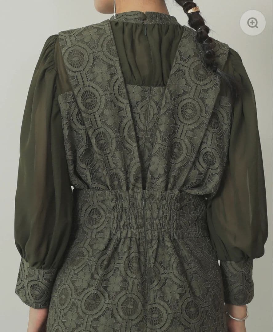 幾何学柄 レース セットアップ パンツ オケージョンドレス　Mサイズ