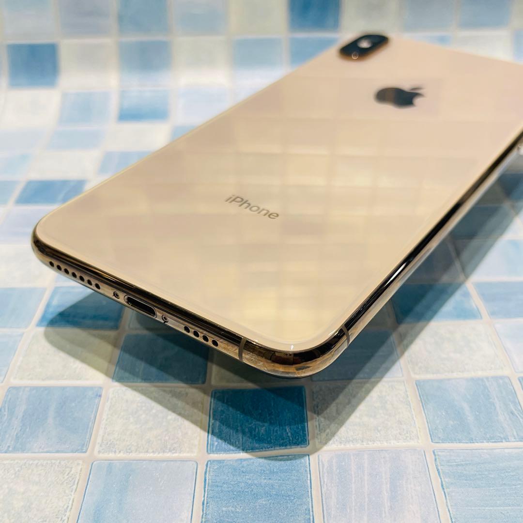 SIMフリー iPhoneXSMAX 256GB ゴールド 電池良好