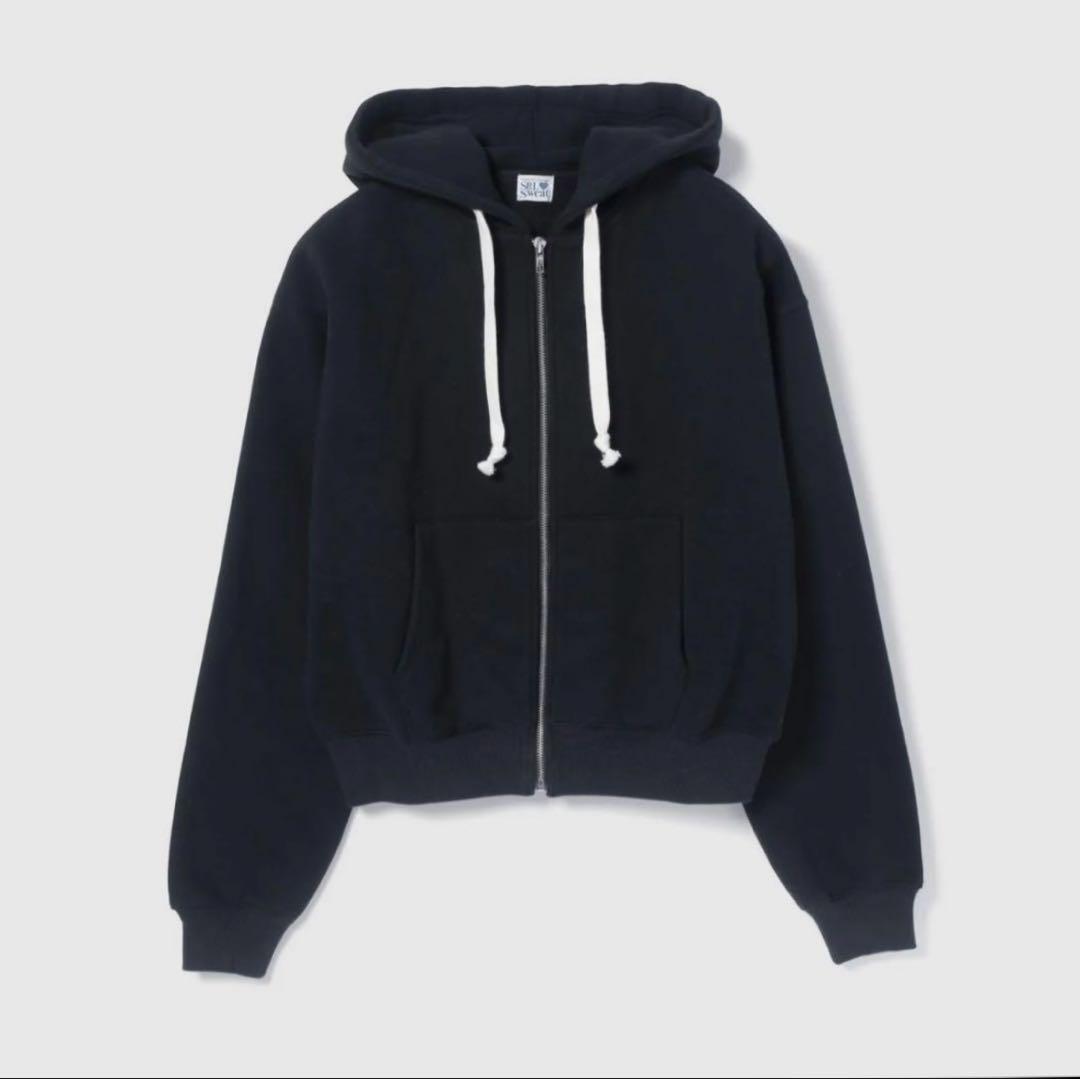 Searoomlynn ボリュームスウェットジップフーディーブラック新品