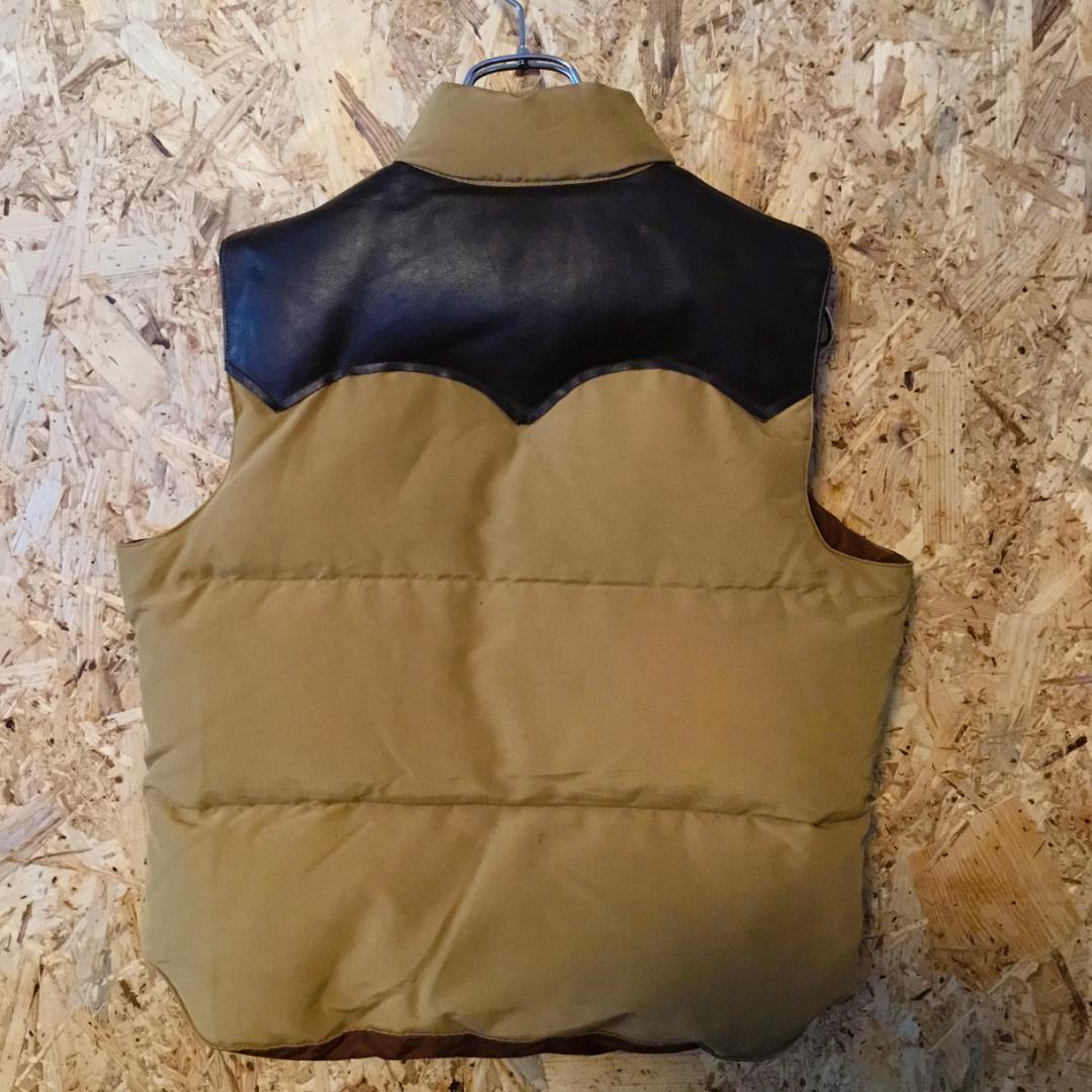 シュガーケーン レザーヨーク ダウンベスト M 東洋
