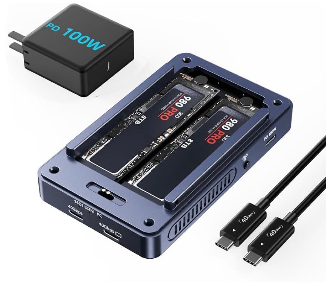 ACASIS 40Gbps SSD 外付けケース 冷却ファン内蔵