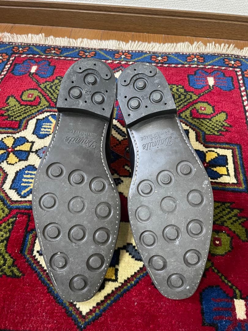 クロケット&ジョーンズ HALLAM ハラム UK7.5E 黒 ストレートチップ