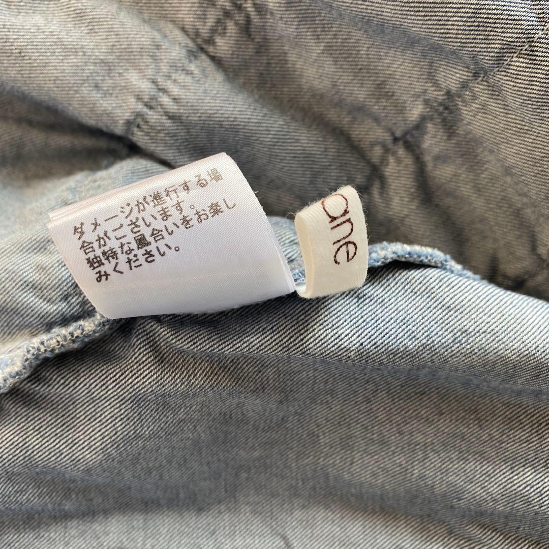 ayane アヤン ダンガリーバックフリルブルゾン　インディゴ