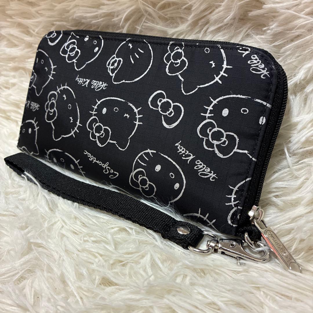 LeSportsac Hello kitty コラボ 長財布 ウォレット 黒