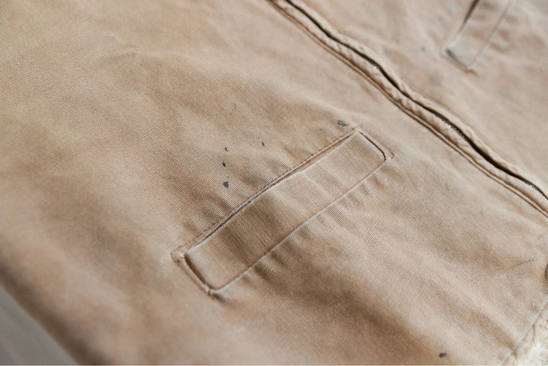 80s USA製 カーハート ダックベスト フェード ビンテージ 裏ボア LT