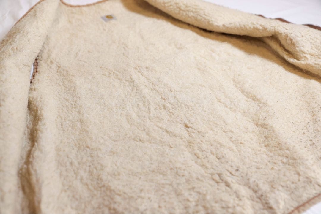 80s USA製 カーハート ダックベスト フェード ビンテージ 裏ボア LT