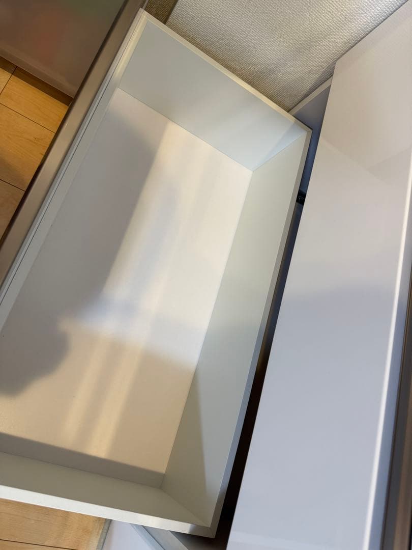 食器棚 完成品　カップボード　ホワイト　幅120 右開き