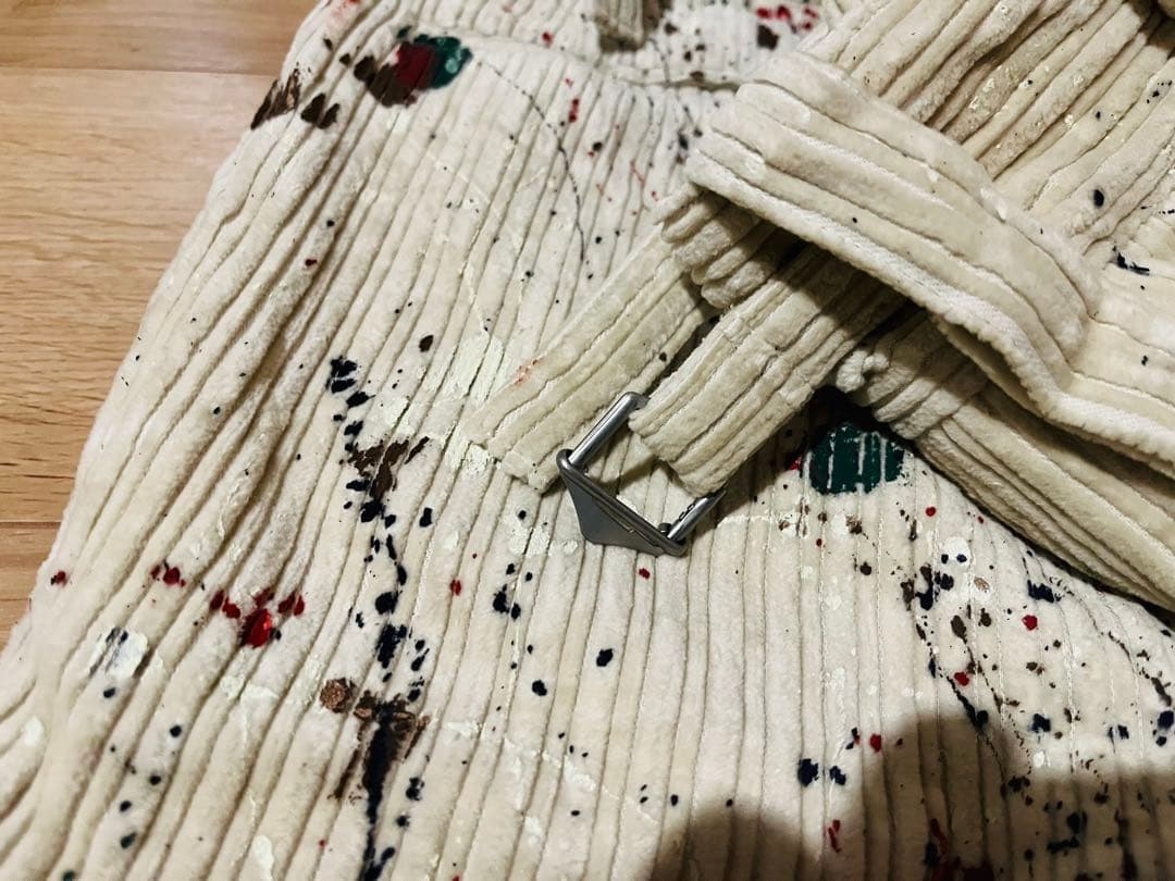 NEAT ニート　スラックス　ペイント　コーデュロイ　テーパード　M