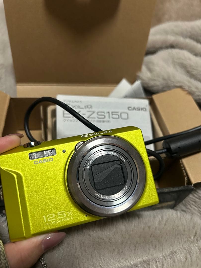 美品 デジカメ CASIO EX-ZS150 グリーン 12.5倍ズーム