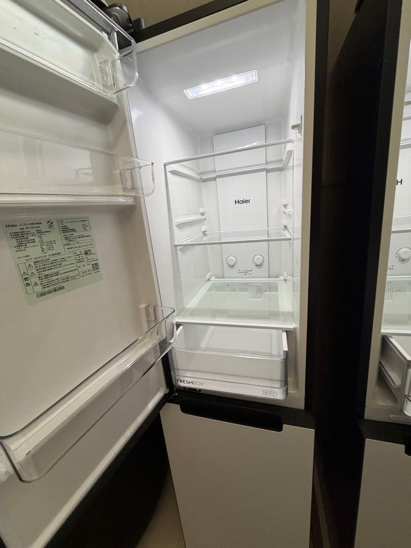 Haier JR-SX21BL-W 冷蔵庫 2ドア 208L 左開き 手渡し限定