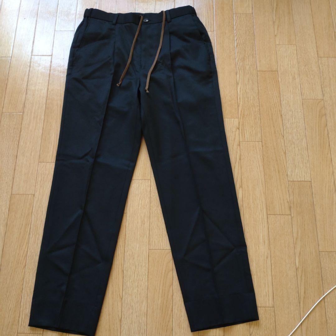 JiTan もりすん 秋冬ver尾州ウールスラックス ブラック S 裾上げ済み