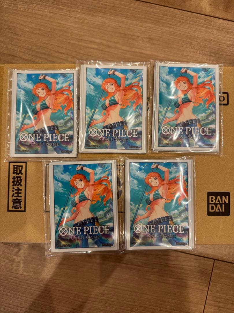 ナミ 公式スリーブ 10枚入り 5セット プレイマット　スリーブ70枚入り